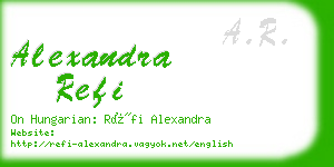 alexandra refi business card